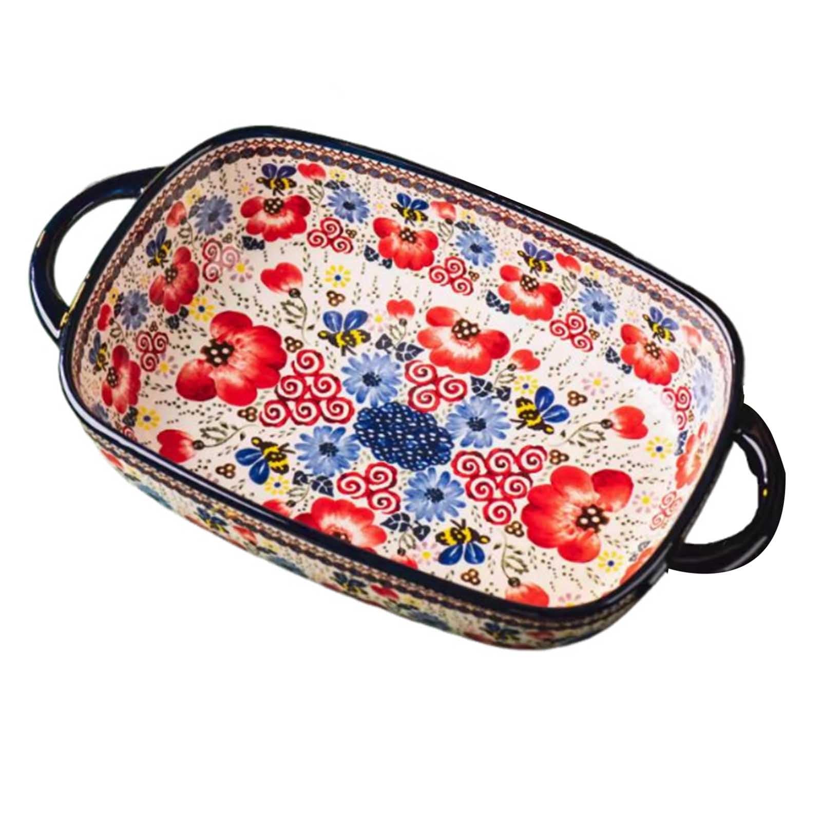 Sartenes para lasaña, Fuente de Horno Rectangular apilable con asa, 2 tamaños: 730 ml y 1900 ml, Paquete de 2(730ml)