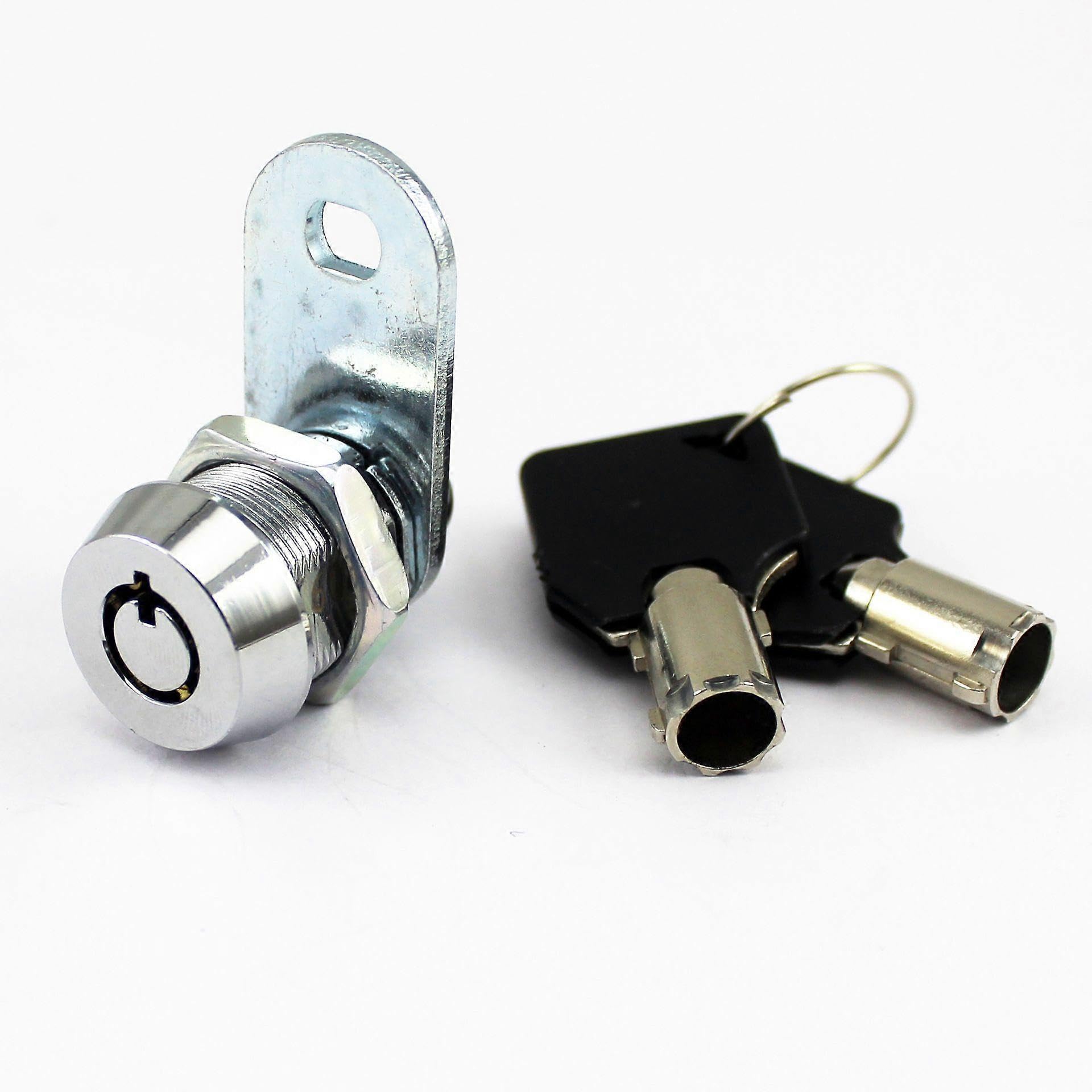 Joyhappst Image Color Tubular Cam Lock With 17Mm Cylinder And Chrome Finish, 2-Key Touch, Cam Cabinet