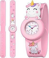VTAIGE Unicorn Slap-On Kids Watch for Girls - Toddler Time Teacher, Quick Release Silicone Wristwatch, Learning Analogue