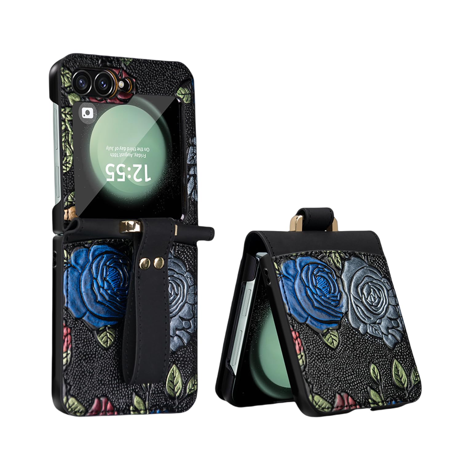 Amazon.com: MistWorld Leather Flower Embossed Case for Samsung