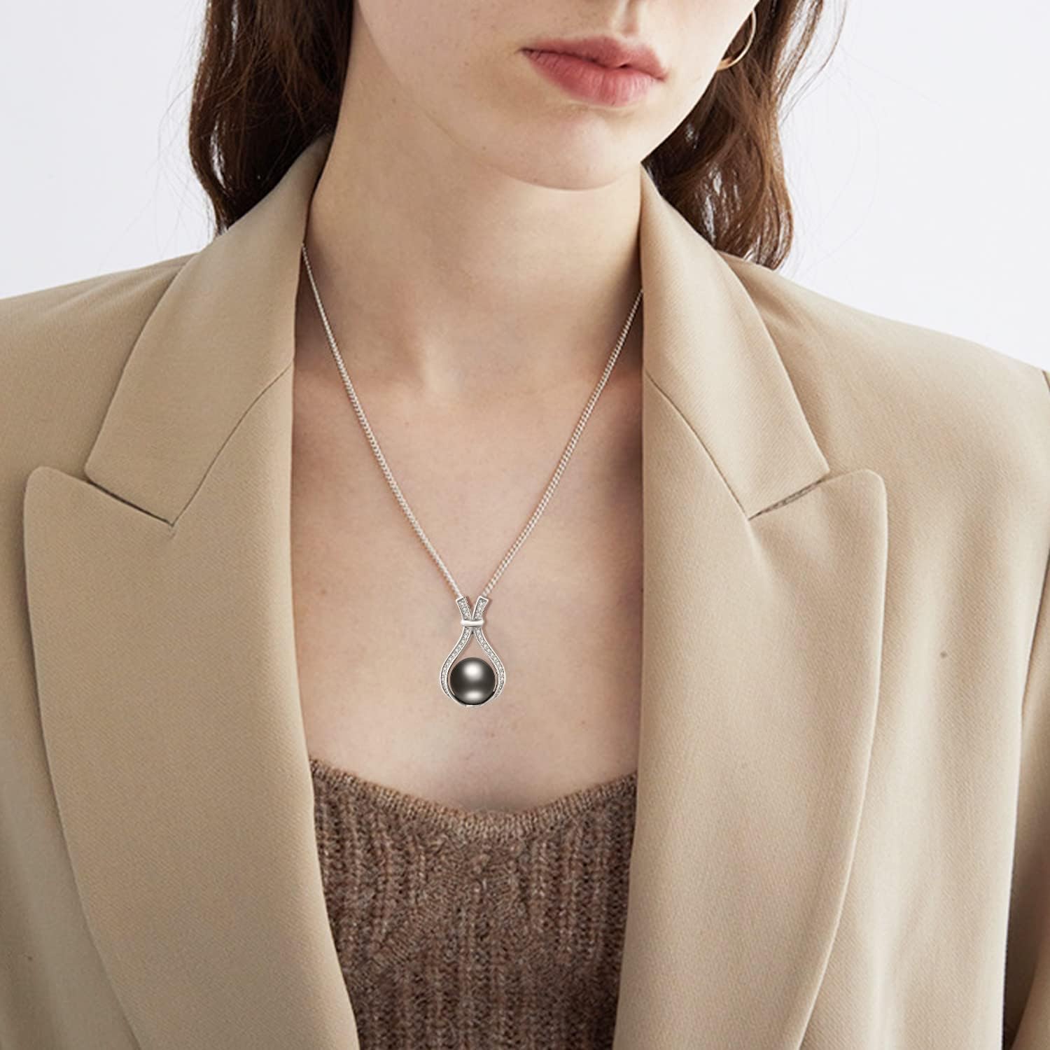 Gifts for Wife-Wedding-Anniversary-Tahitian-Black-Pearl-Necklace for Women Birthday -Jewelry for Her Girlfriend Valentines Day Mothers Day -Gifts for Mom Anniversary Christmas for Her - Image 5