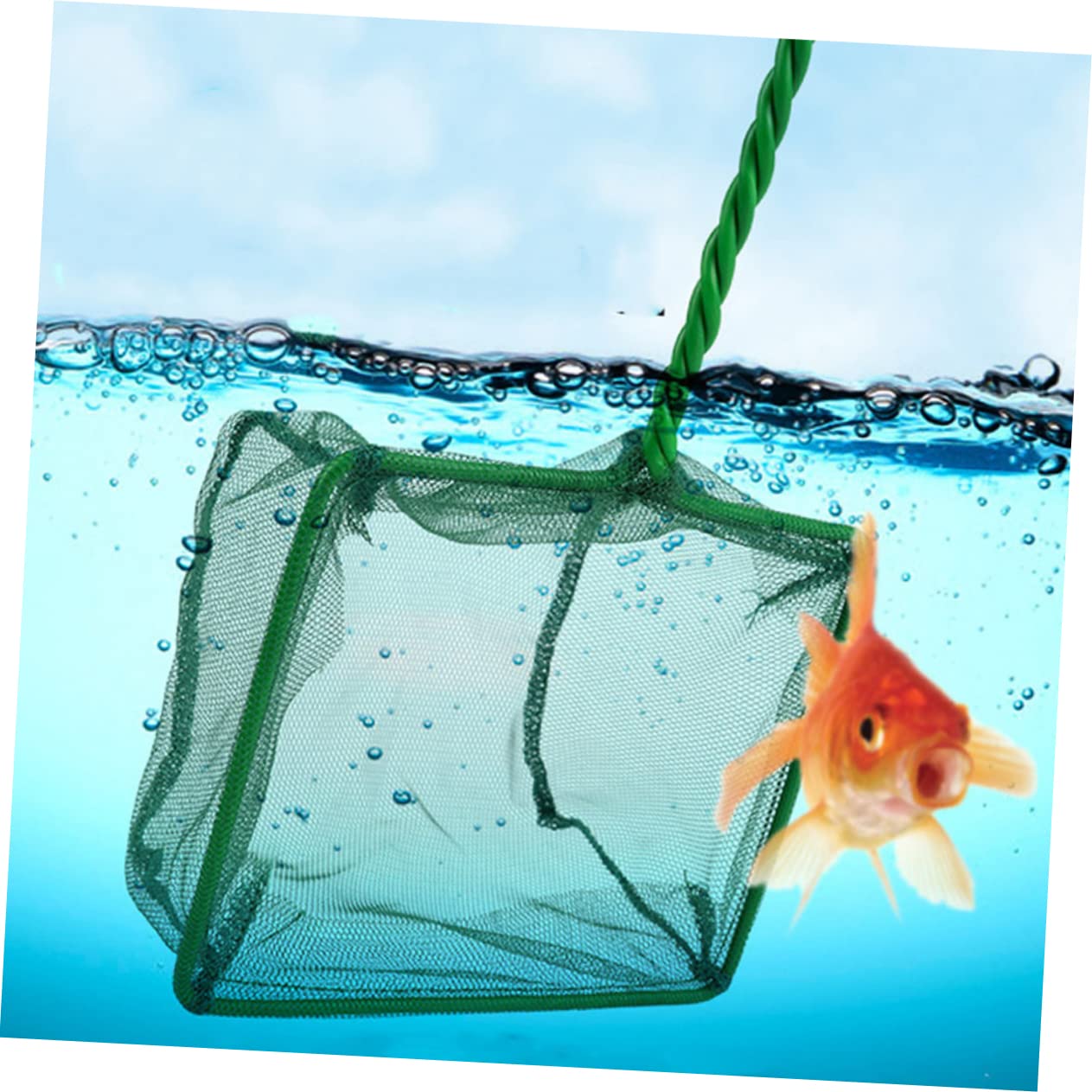 YARNOW Red De Pesca Red De Jaula De Peces para Skimmer De Estanque es Acuario De De Peces Artilugio De Captura Herramienta De De Pecera Planchar Green