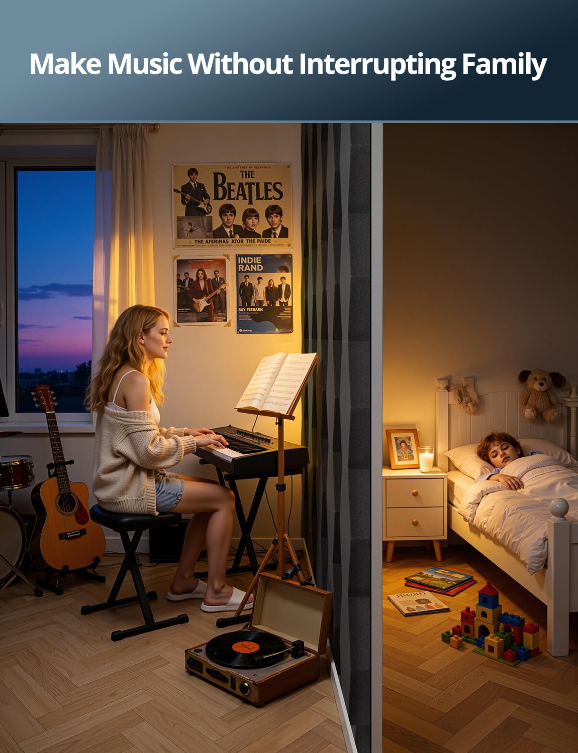 Kuchoow Schalldämmung Akustikschaumstoff Hexagon Schallschutzplatten für Studio Wand, 12 Stück 4cm & 7cm Dicke Akustik Schaumstoff, Schallabsorber für Gaming, Zimmer, Wall, Tür & Decke (Schwarz)