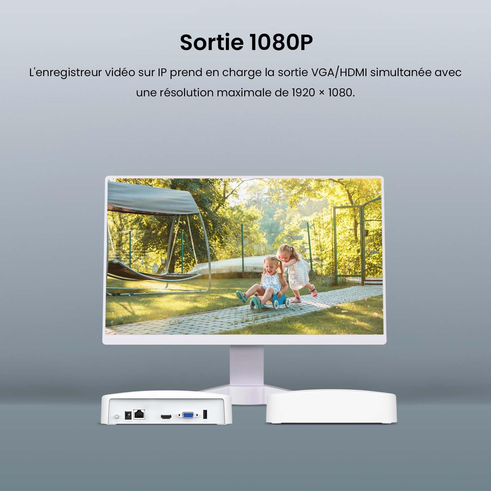Tenda NVR 8 Canaux - Vidéo Surveillance Enregistreur, Prise en Charge de Caméras jusqu'à 8 MP(4K), H.265 Plus, HDD(jusqu'à 10TB)/Cloud Storage, Connexion de Switch PoE ou de Switch Non-PoE, N3L-8H