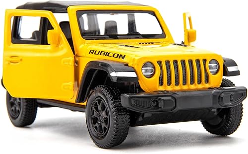 Auto de juguete fundido a presión, Wrangler a escala 136 de aleación de tracción trasera, la puerta del modelo de auto se puede abrir, adecuado para