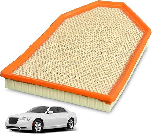 Bapmic 4861746AA Elemento de filtro de aire de motor compatible con Dodge Challenger Charger Chrysler 300 2011 2012 2013 2014 2015 2016 2017 2018