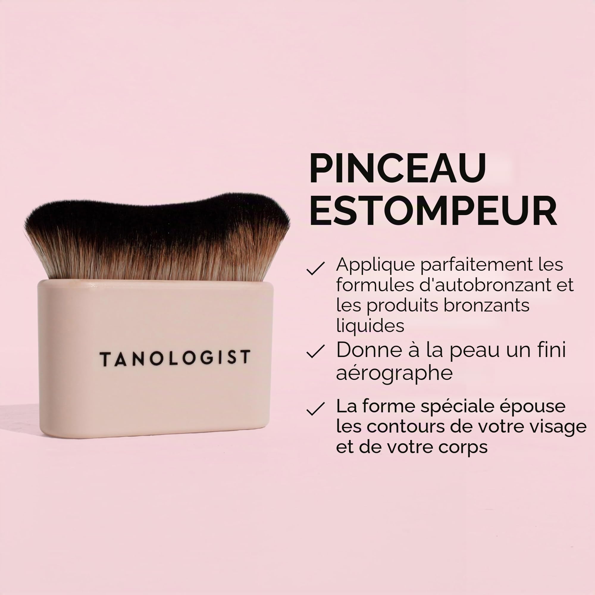 Tanologist KABUKI Pinceau Visage & Corps Applicateur Autobronzant pour une finition à l’aérographe