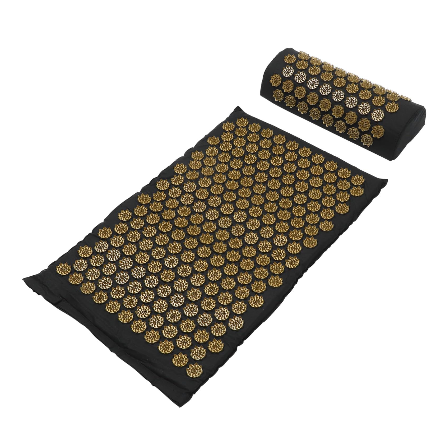 Gatuida Massagekissen und Massagematte für Entspannende Massage mit Tasche Waschbar 2 Stück Rutschfeste Yogamatte aus Baumwollstoff Zuhause