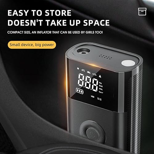 Miniatura 3 de Compresor de Aire Inflador de Neumáticos para Tesla Model 3 Y X S, Bomba de Aire Portátil Inalámbrica, Accesorios Tesla Model Y 3 X S 2025 con