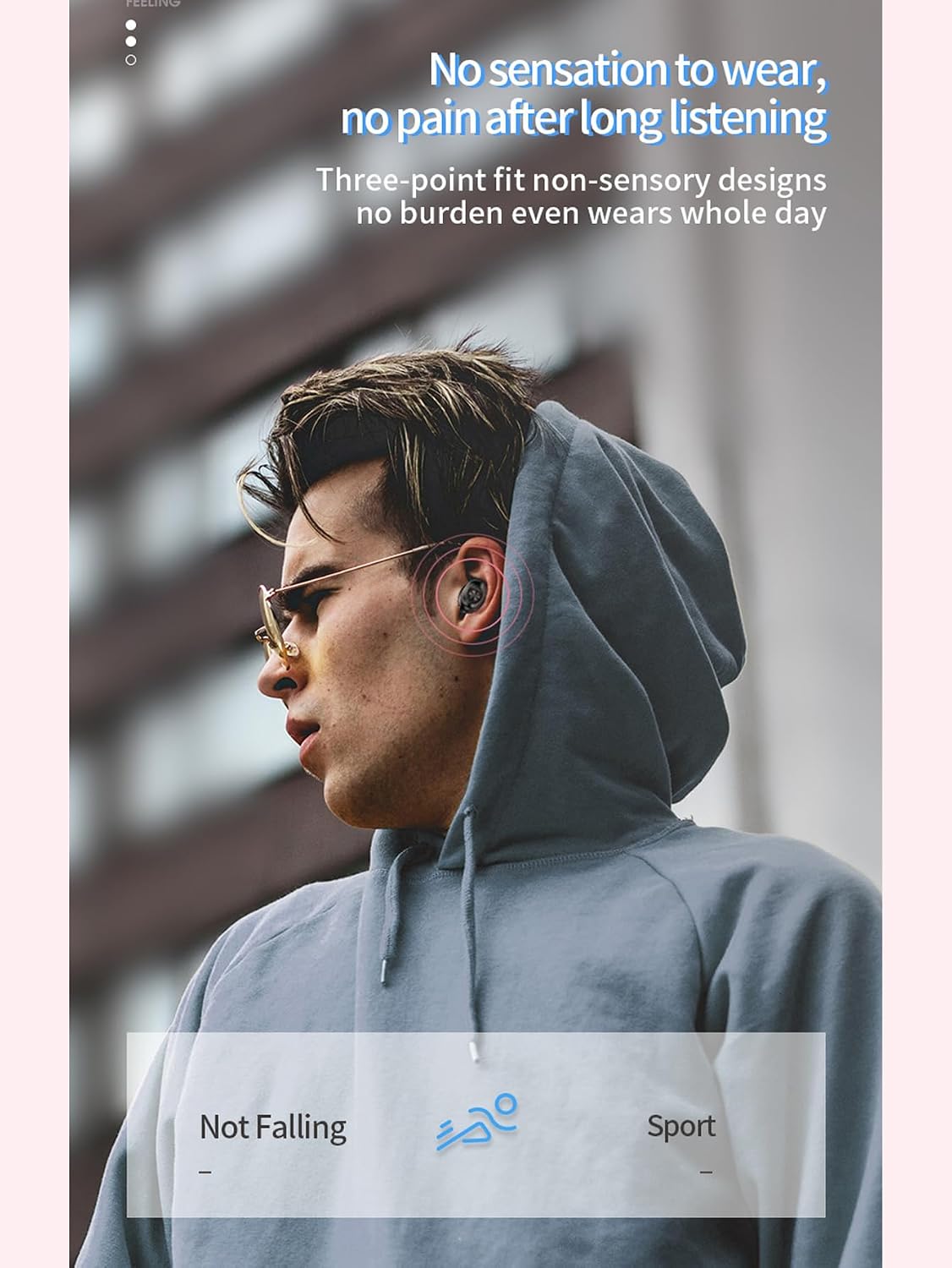 Heart Shape TWS Earphones Wireless Earbuds with Mic in-Ear Headphones Wireless Headset for Lover Couples for Valentine for Sport Travel with USB C Charging Cable -Pink (White) image 2