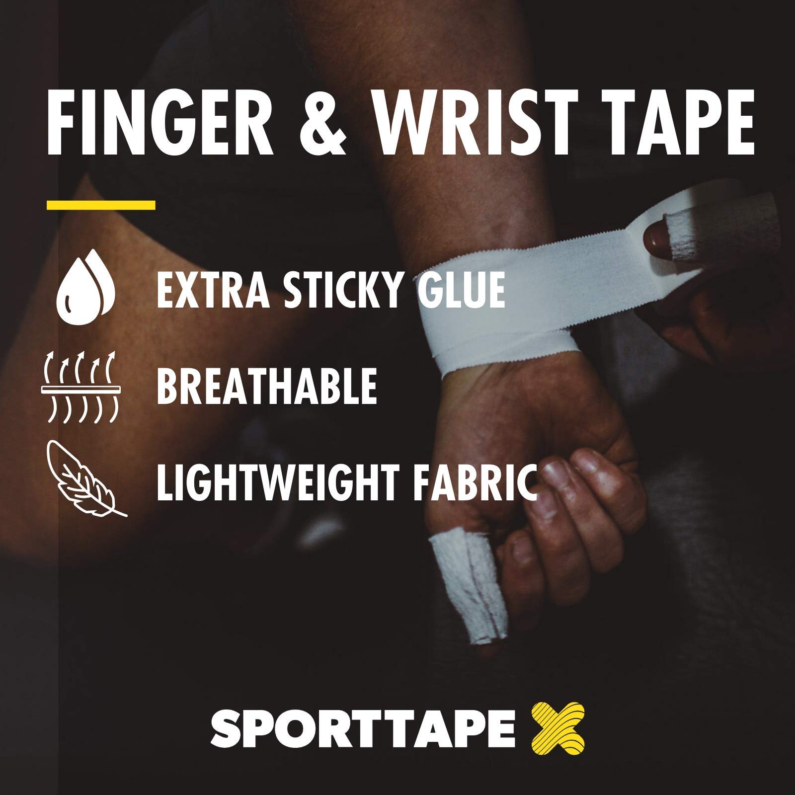 Buy SPORTTAPE Wrist & Finger Tape Zinc Oxide Strapping Tape 2.5cm x