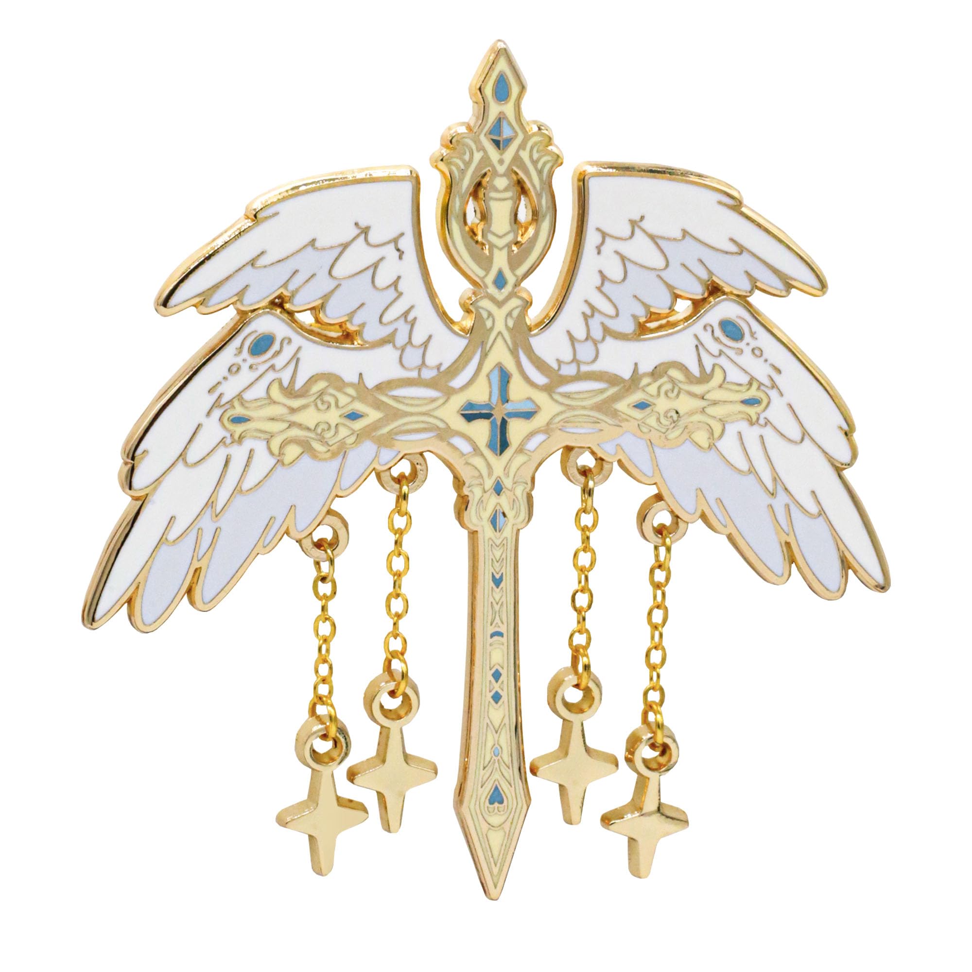 Vivificencaangel brooch pin for women art deco accessories fashion large jewelry brooches white wing lapel pin for men