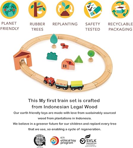 Miniatura 5 de My First Train Set All Aboard para diversión, 22.44 pulgadas de longitud, juego imaginativo, creativo, niñas, niños