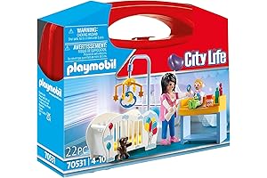 Playmobil Nursery Carry Case Dollhouse for Kids Ages 3+