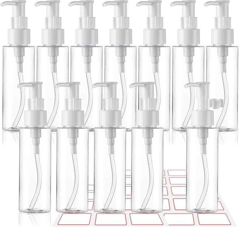 Cosywell Frascos Plásticos Recarregáveis com Bomba 100 mL, Pacote com 12
