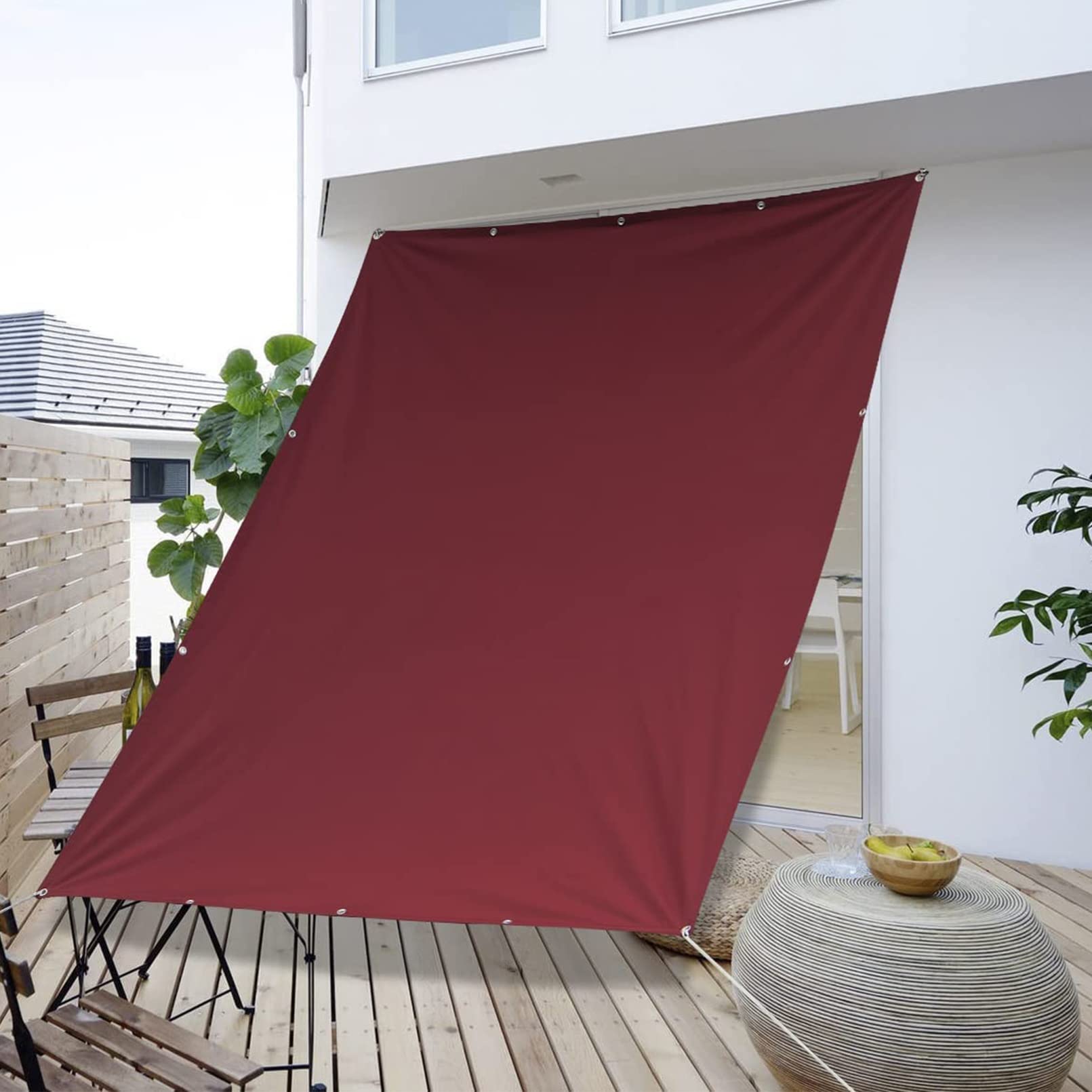 sonnensegel wasserdicht 4 x 2 5 Sonnensegel, wasserdicht, rechteckig, 2,5 m, winddicht und UV-Schutz, für Terrasse, inklusive Gratis Seil, ideal für Outdoor-Pergola, Rasen und Terrassen, Rotwein Farbe:Grau reflektierend shipsfromusa Humes & Berg GL8004