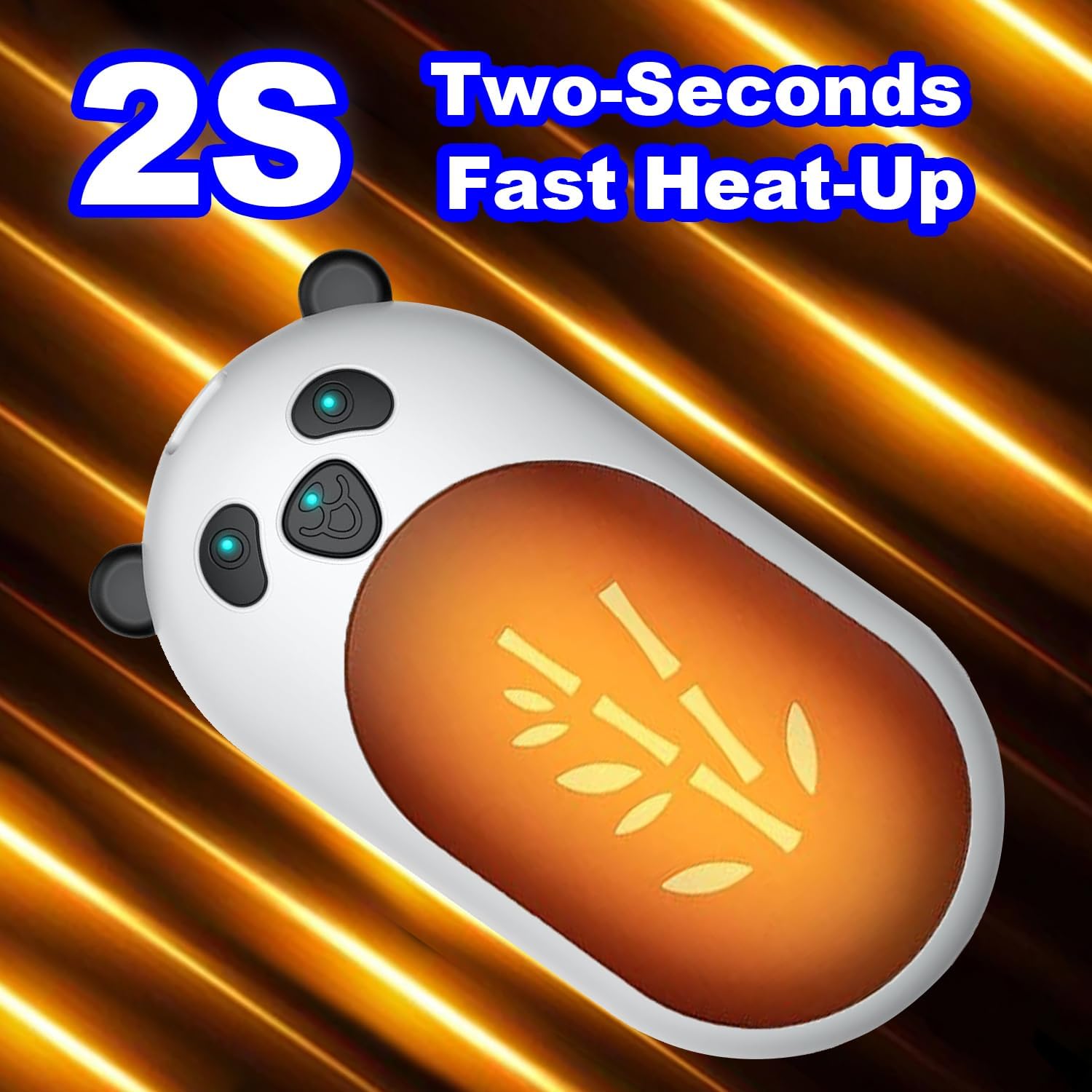 ‎Hand Warmers 2 Pack,Hand Warmers Rechargeable 6000mAh 20Hrs Long Safe Heat AI Smart Chips,Portable Pocket Heater,Gifts for Birthday,Outdoor,Golf,Hunting,Camping Accessories - Image 2