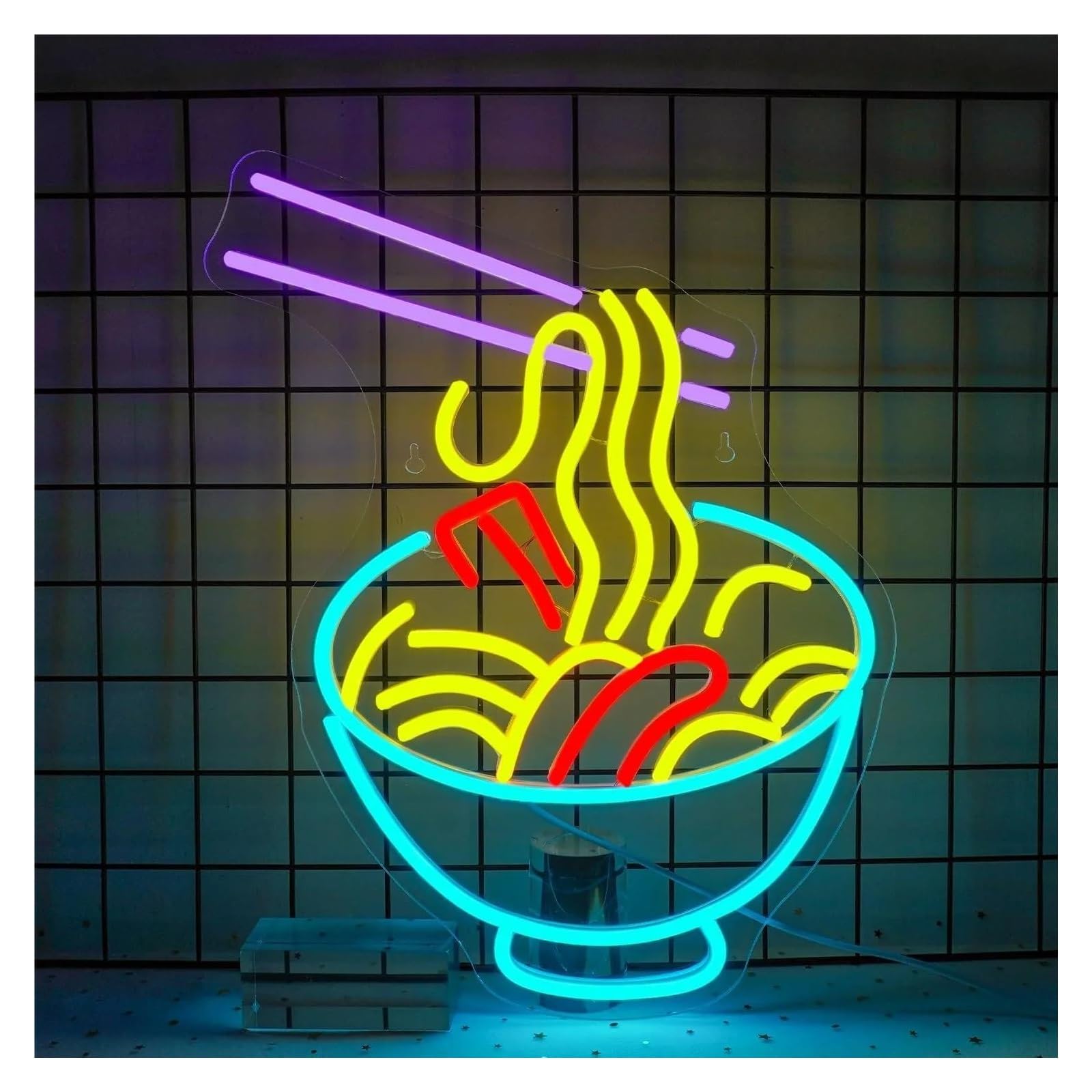 LEMST Sign Lamp Ramen Neon Sign Background Decorative Lights are Suitable for Kitchen, Restaurant, Ramen Restaurant 42cmх32cm