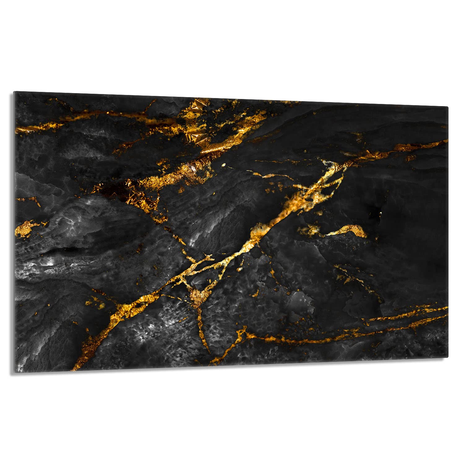 Plaque de protection pour plaque de cuisson - 80 x 52 cm - 1 pièce - Protection contre les éclaboussures - Planche à découper - Marbre Or