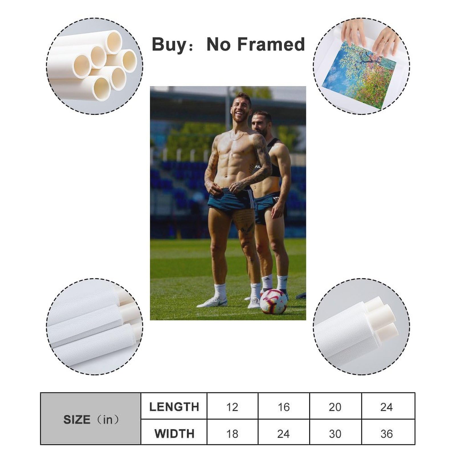 Amazon.co.jp: サッカー選手セルヒオ・ラモス キャンバスアート