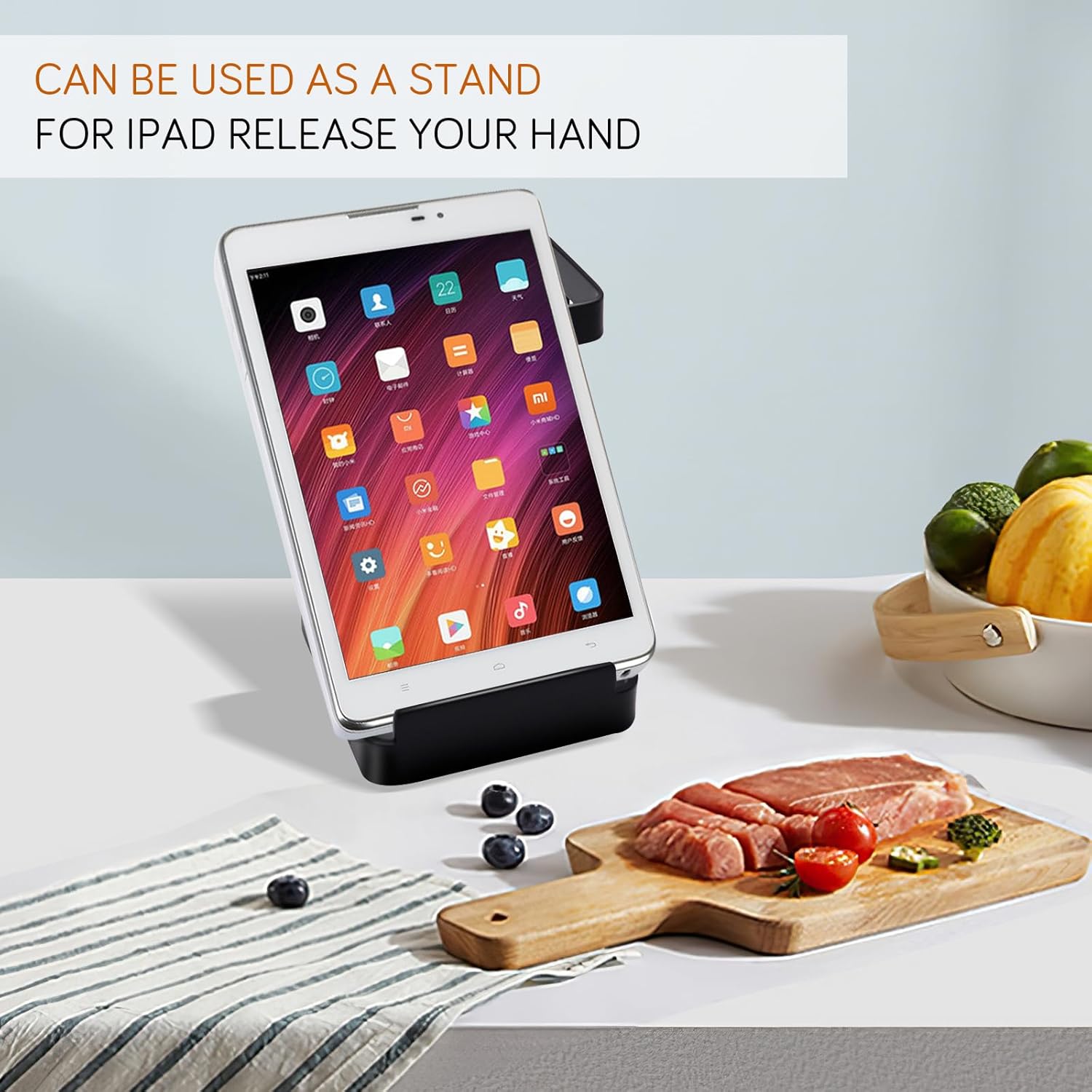 vocheer Pot Lid Holder, Kitchen Organizer Rack Spoon Rest Rack Holder-Lid Stand for Utensils in Kitchen, Black - Image 5