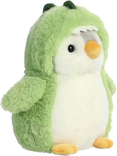 Miniatura 2 de Aurora Pingüino de pompón juguetón Dino de peluche - Compañeros vibrantes para abrazos cálidos - Perfecto para adultos, niños y cumpleaños - Verde