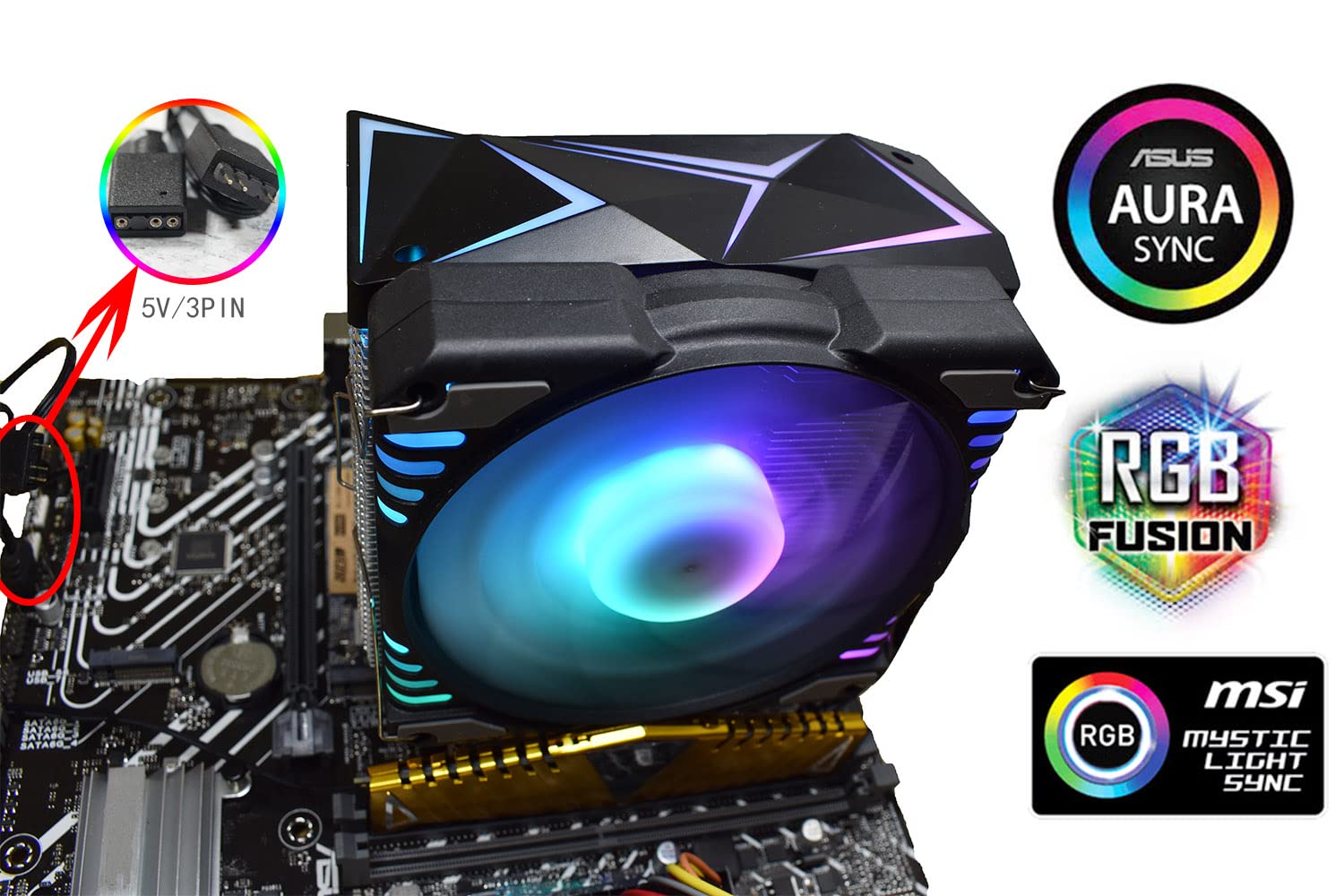 Snapklik.com : CPU Air Cooler - 4 Heat Pipes - 120mm PWM Fan Heatsink ...