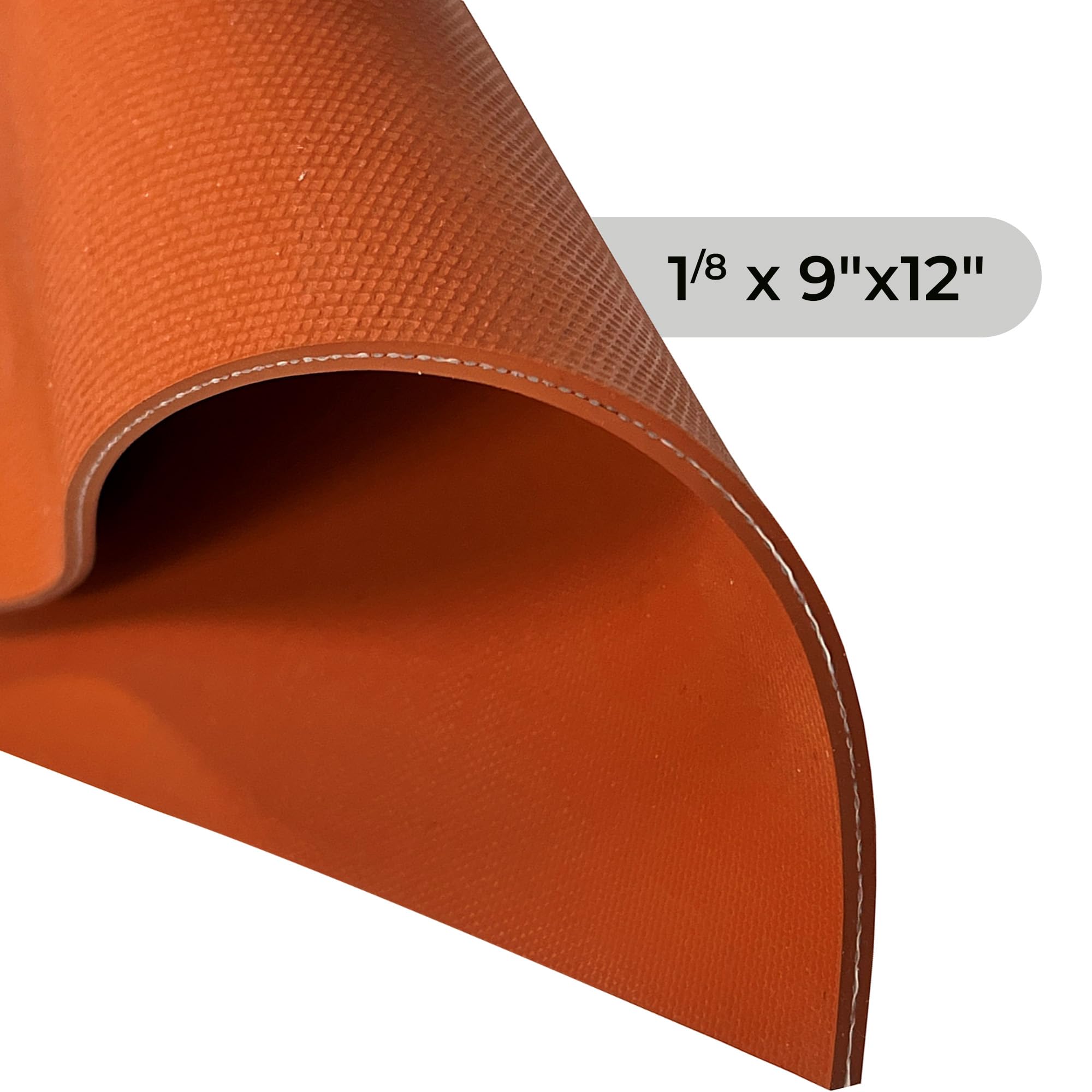 Exactly Rubber Hoja de silicona reforzada con fibra, rojo de 1/8 x 9 x 12 pulgadas, 70 A, fabricada en los Estados Unidos, material de junta resistente a altas temperaturas, almohadillas de sellado