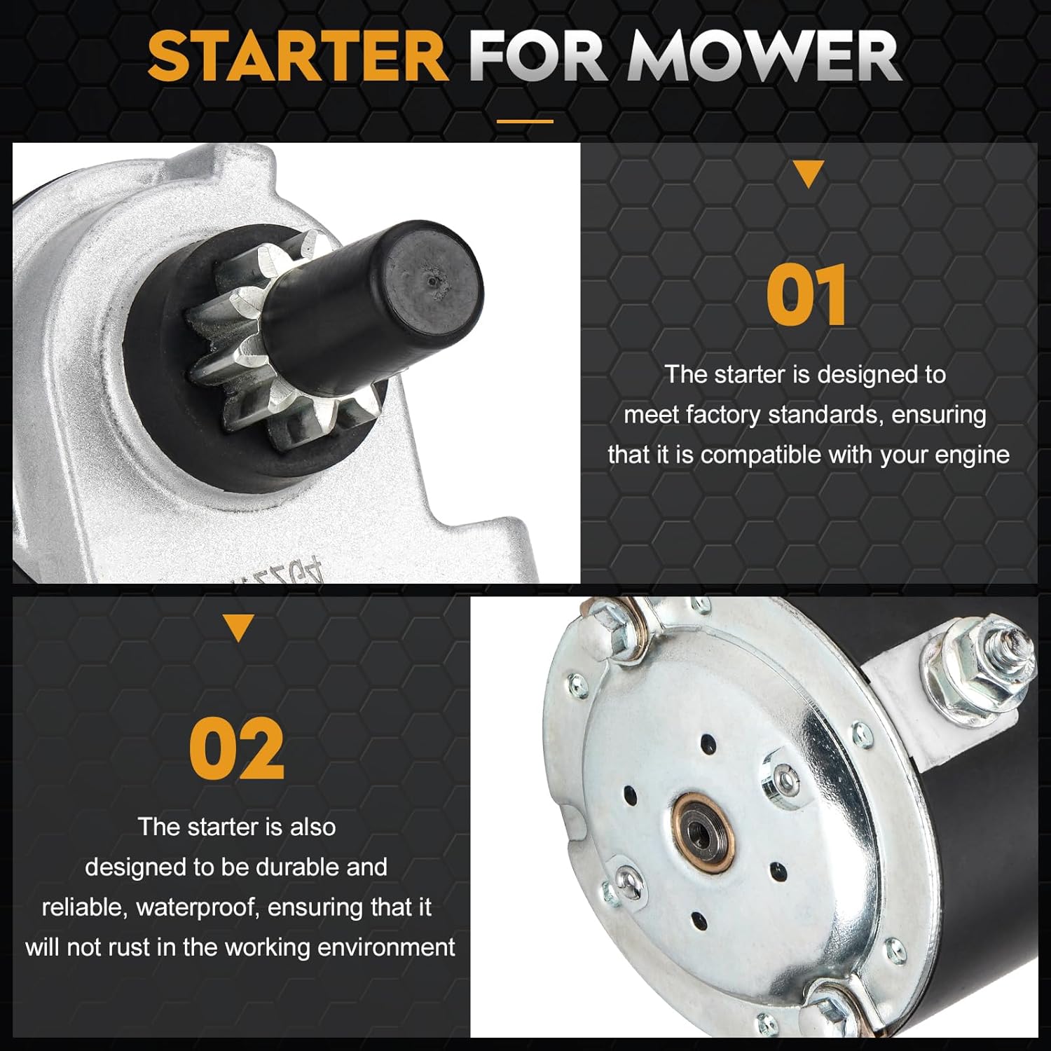 410-22017 Starter Compatible with Tecumseh Engines OH50 OHH50 OHV110 OHV120 OHV125 OHV130 OHV135 OHV358 Replace STC0023 435-351 36914 37425 112566 5747