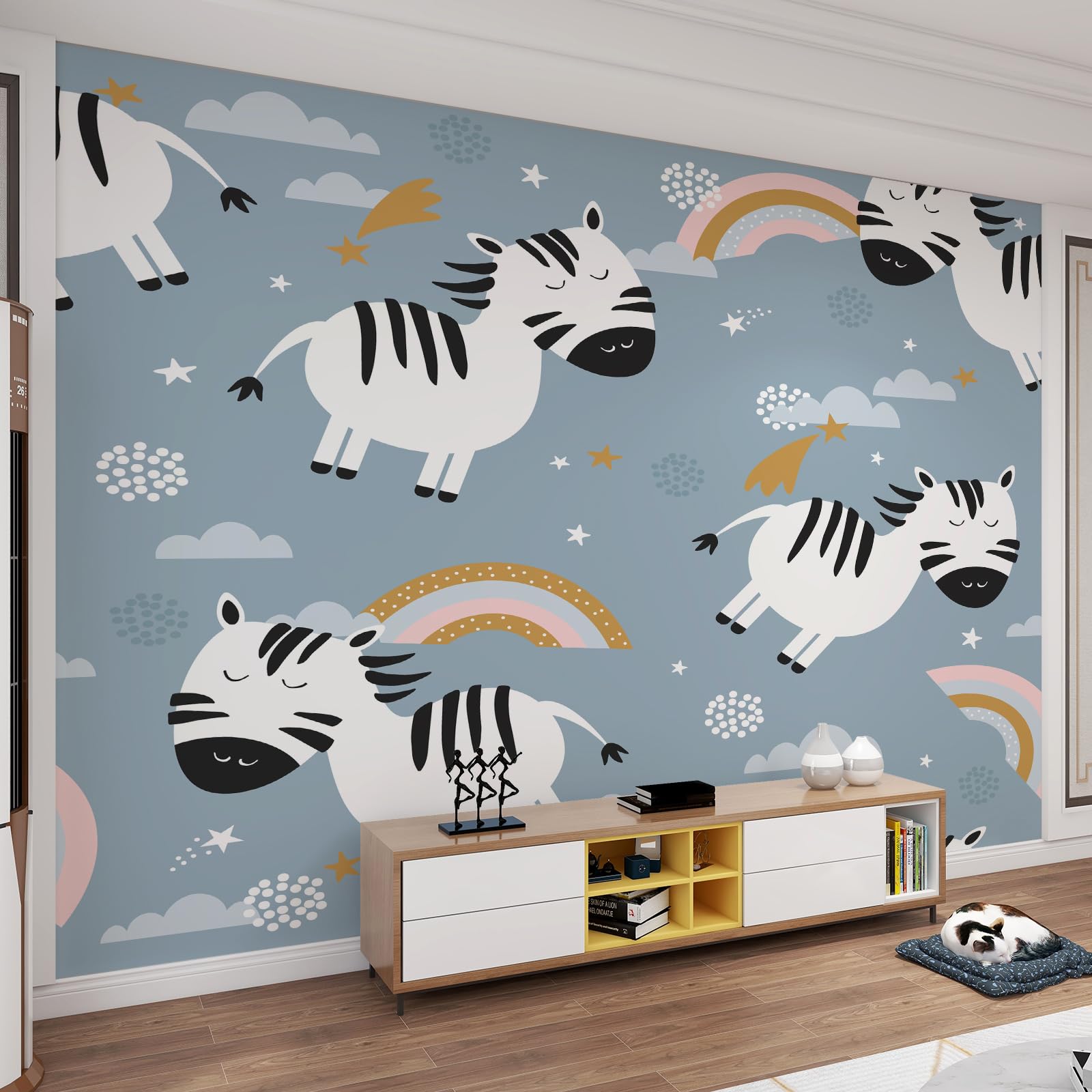 Papier peint mural 3D extensible pour masquer les imperfections des murs de jeux