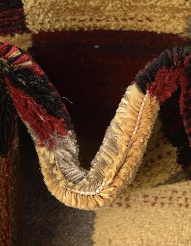 Miniatura 10 de Unique Loom Barista Collection - Alfombra de área Gava (2 pies 2 pulgadas x 3 pies 11 pulgadas, multicolor  marrón)