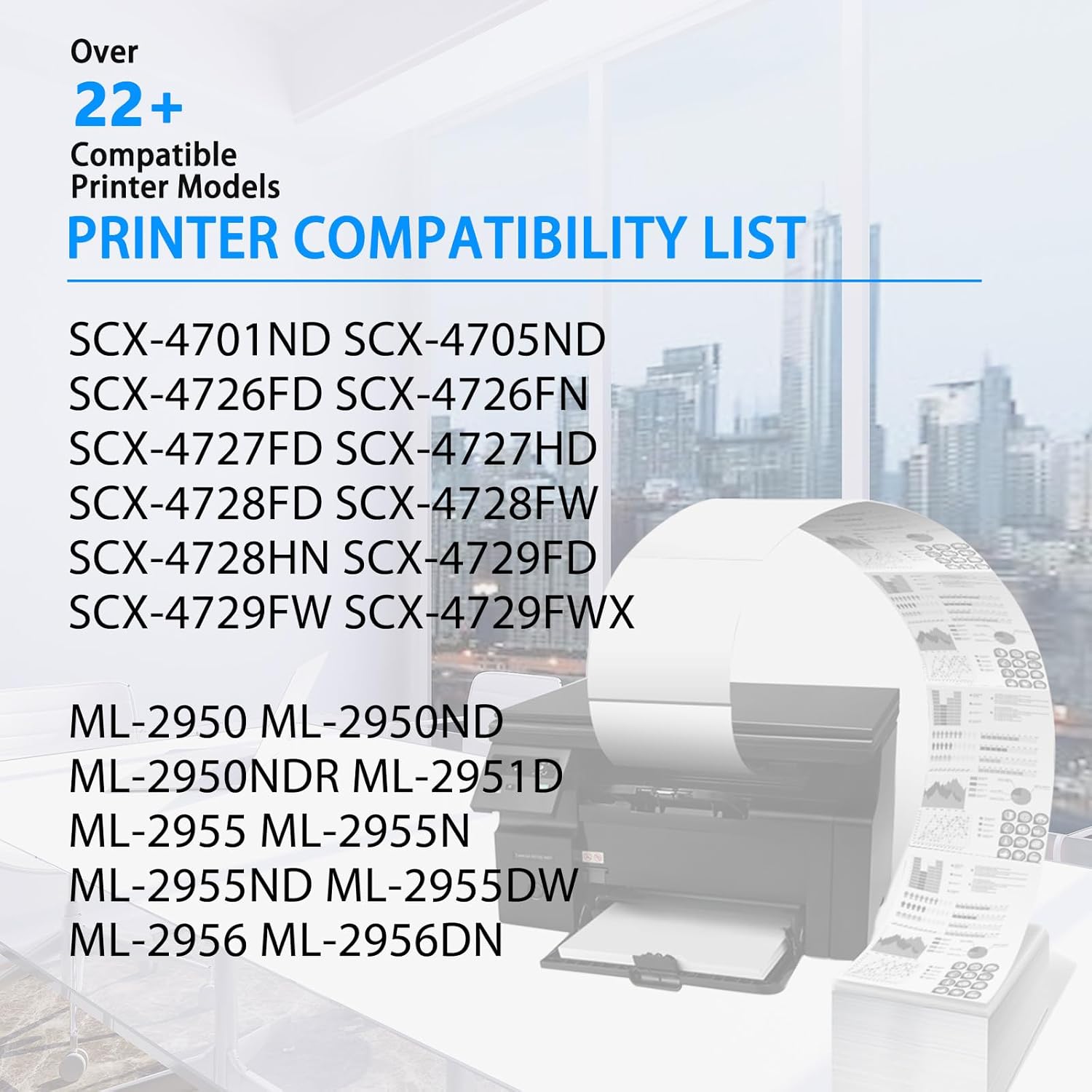 NineLeaf Compatible High Yield Toner Cartridge Replacement for MLT-D103L ML-2950ND ML-2955DW ML-2955ND SCX-4729FD SCX-4729FW Laser Printers (Black, 1 Pack)