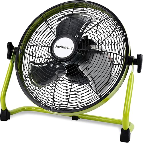 Ventilador a batería de 12 pulgadas, ventilador de piso recargable de 15000 mAh, ventilador portátil inalámbrico para exteriores con hoja de metal