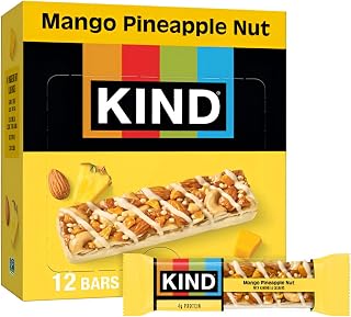 KIND Mango Pineapple Nut Healthy Snacks Bars, Gluten Free High Fiber Snacks