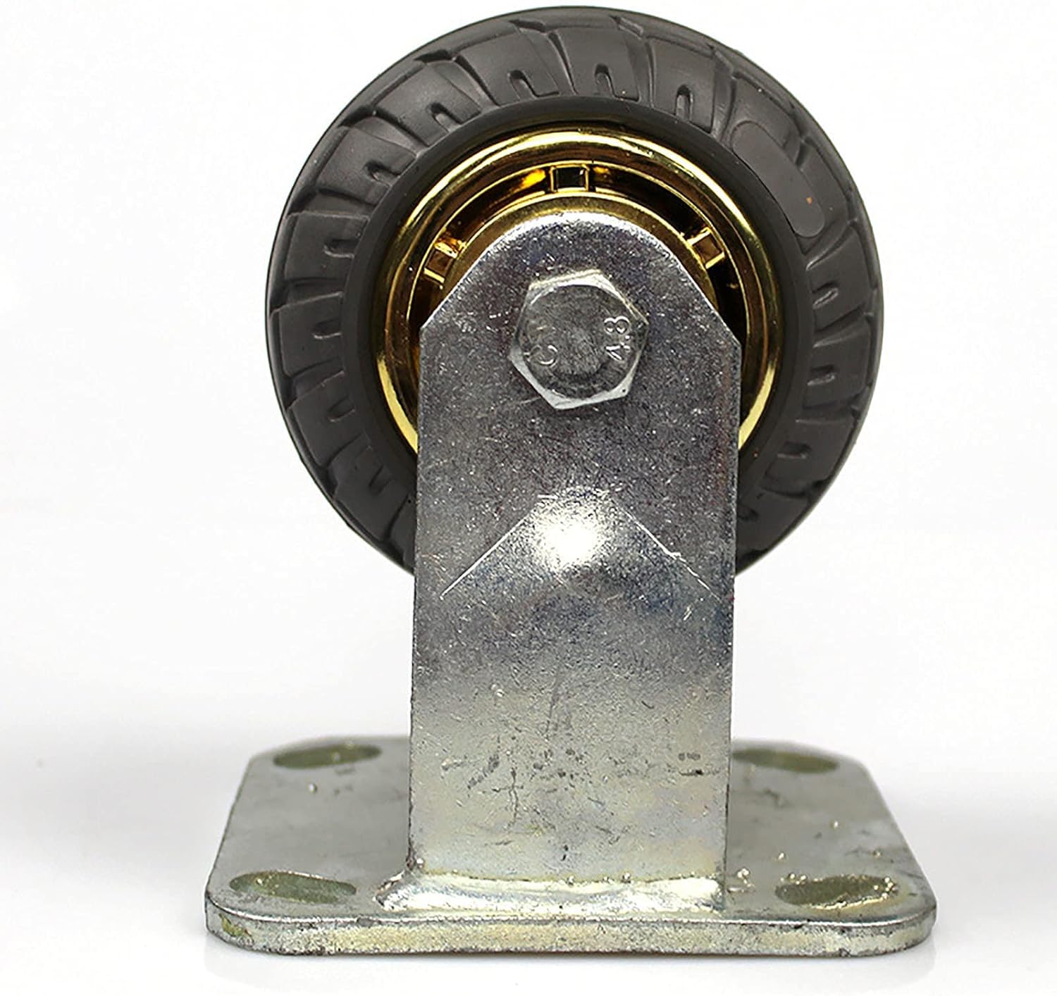 Replacement Trolley Caster100mm Rubber Quiet and Wear-Resistant Wheels Industry Fixed Wheels