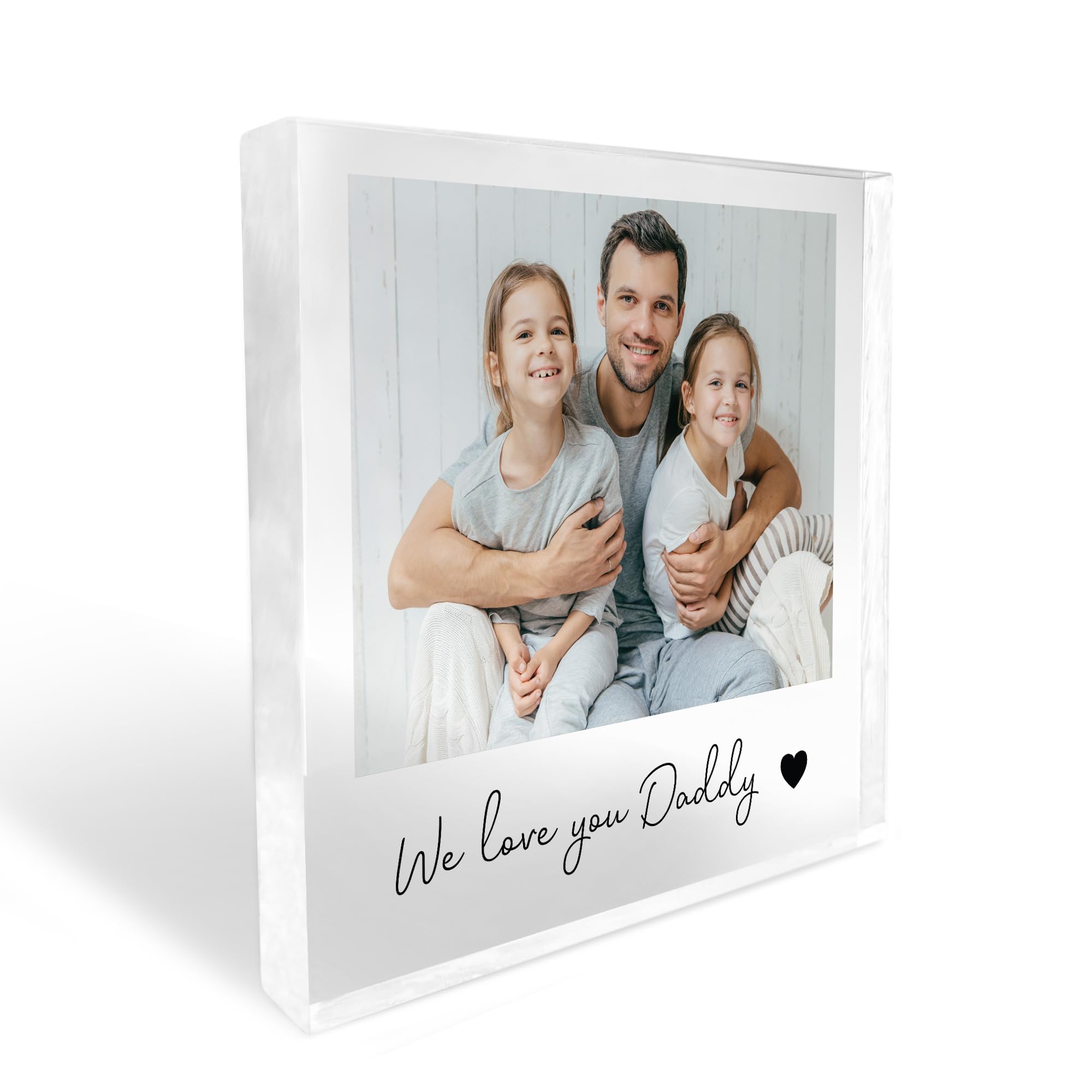 RED OCEAN Personalised Gift For Daddy From Daughter Son, Personalised Photo Block, Daddy Gifts, Love Gift, Gifts For Fathers Day, Birthday Gift For Daddy, Gift For Him Keepsake