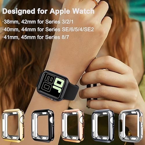 Miniatura 7 de Funda de reloj de 1.732 pulgadas compatible con Apple Watch SESE2Series 6Series 5Series 4, suave, flexible, ultrafina, brillante, poliuretano
