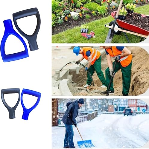 Miniatura 6 de Mango de pala de plástico tipo D de 1-14 pulgadas de diámetro interior 1.260 in mango de repuesto para pala de nieve, accesorios de rastrillo de