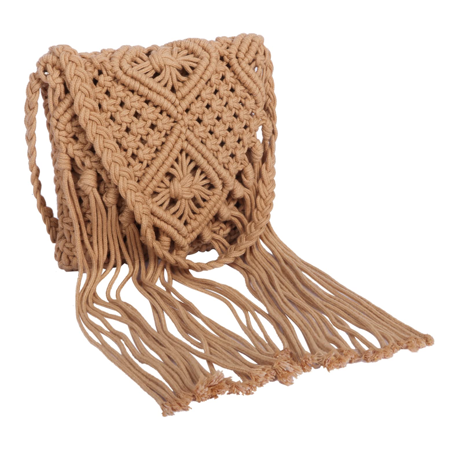 NiCoLaWomen's Boho Shoulder Bag, Khaki, Small