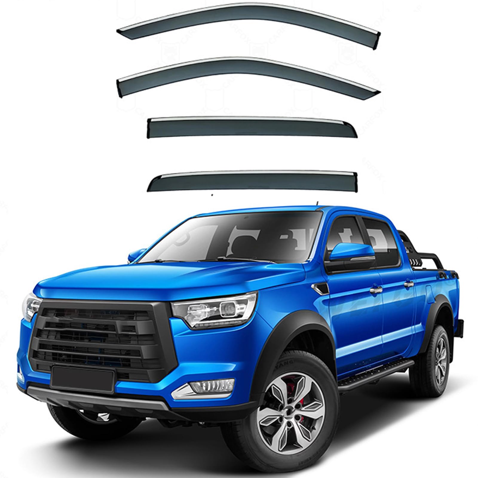 HERTC Auto Windabweiser für JAC T8 BY Thai EV MK1 2020-2025, Regenabweiser Winddeflektoren Wetterschutz Seitenfenster Deflektor Fenster