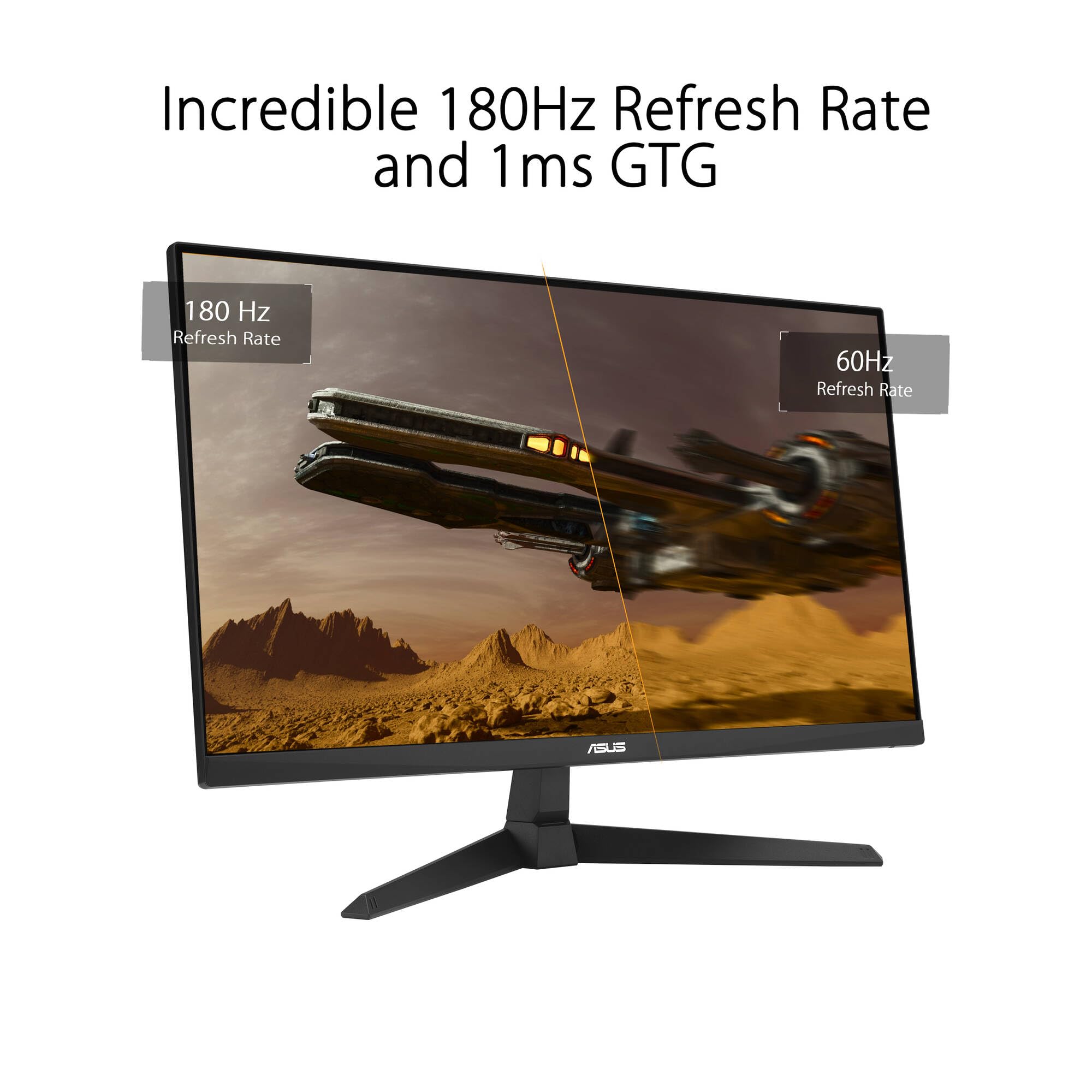 ASUS TUF Gaming Monitor IPS FHD de 27 pulgadas con tiempo de respuesta de 1 ms, frecuencia de actualización de 180 Hz, antideslumbramiento, sin parpadeo, montaje VESA (100 mm), Displayport, HDMI y