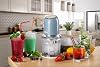 Ariete Vintage Chopper Blue 0438/05-2 Ease of Use with Speed Stage, 2 Buttons and 4 Stainless Steel Blades, Vegetable Chopper, Ice Crusher Feature, 600 ml Scale Mug