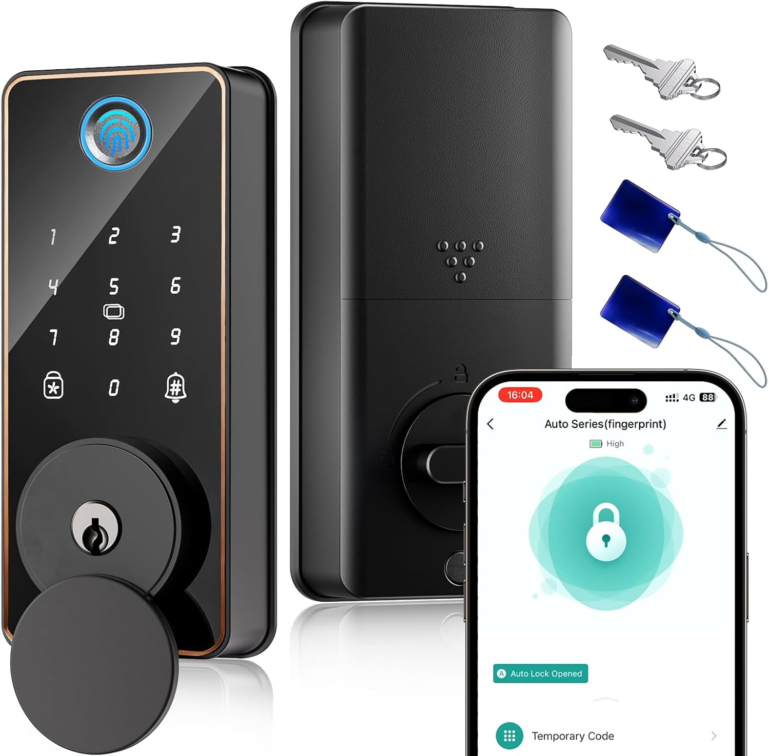 Fingerprint Door Lock, Biquole Keyless Entry Door Lock, Smart Lock