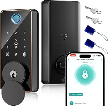 Fingerprint Door Lock, Biquole Keyless Entry Door Lock, Smart Lock