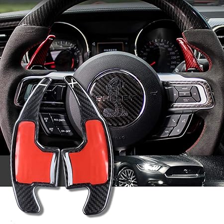 Steering Wheel Paddle Shifter Cover For Ford Mustang 2015-2017 - Aluminum Alloy Trim Upgrade