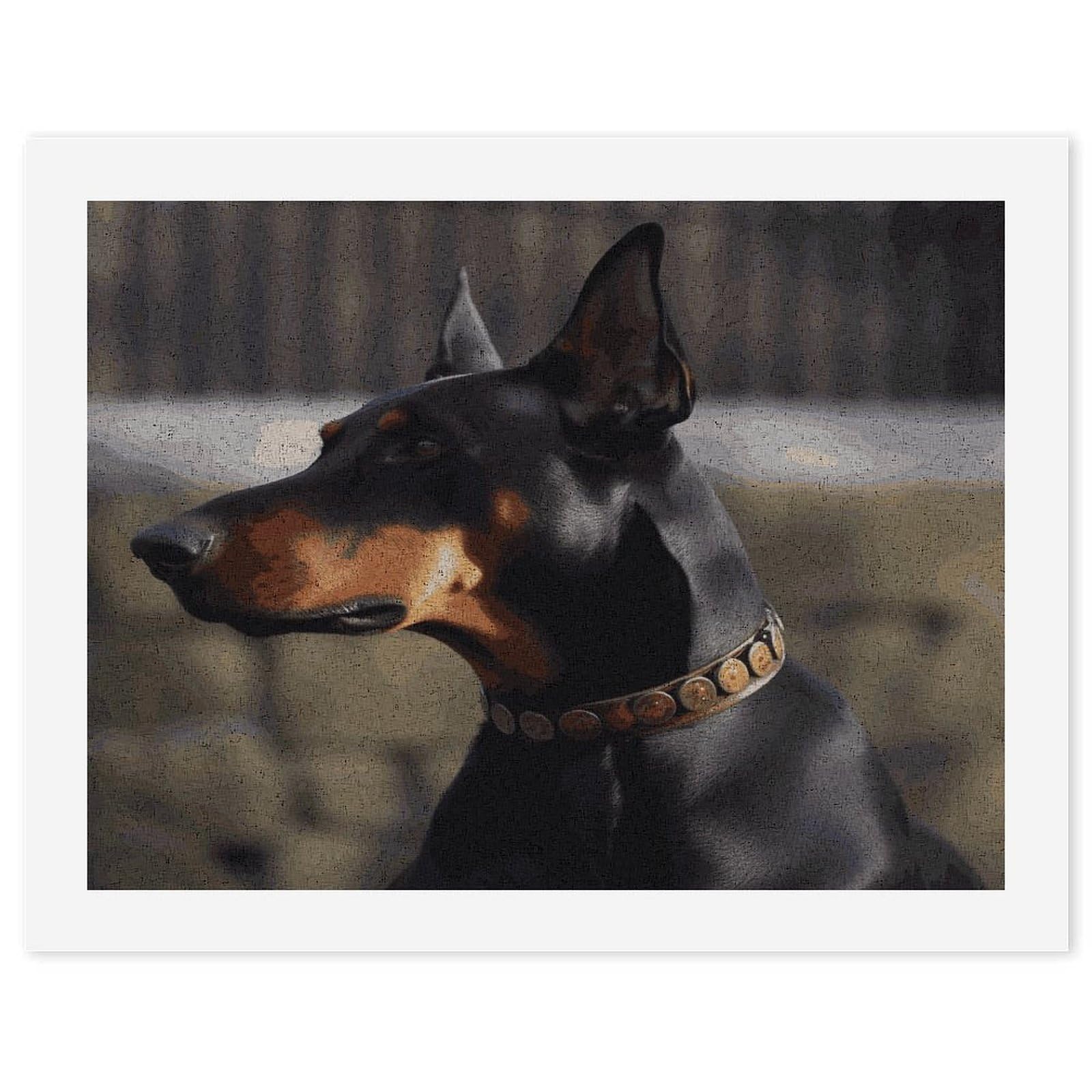MUSM DIY Digital Painting Doberman Paint by Numbers Kit for Adults Canvas Digital Oil Painting Kit for Beginners Easy Paintings by Numbers for Home Wall Decoration