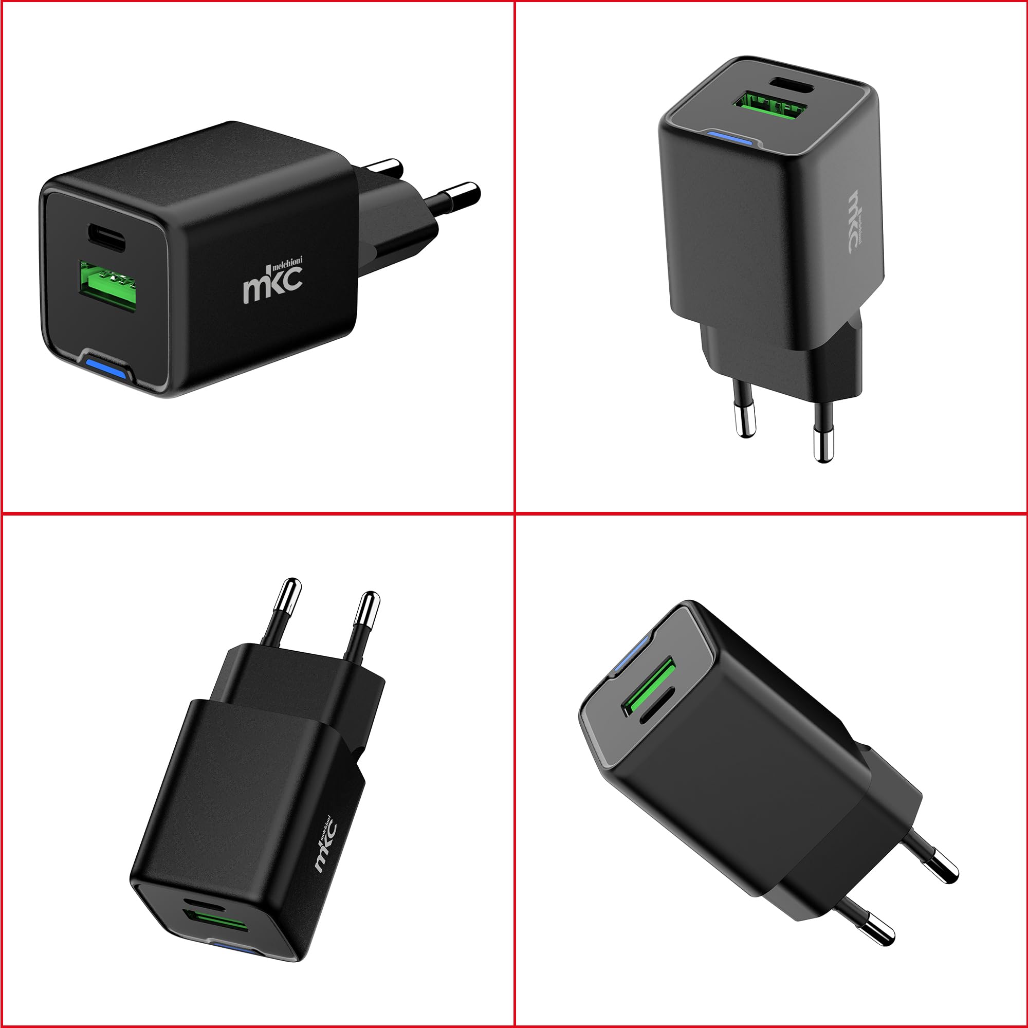 Caricatore Gan 45W MKC USB-C Power Delivery, Alimentatore rapido compatto per iPhone Samsung Tablet