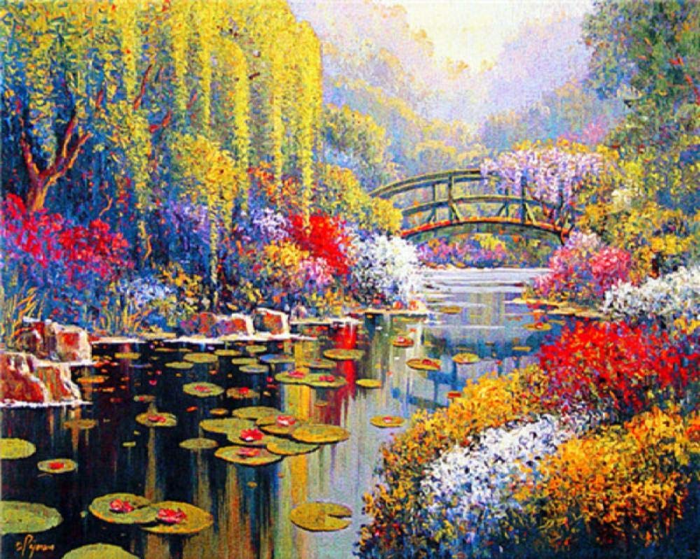 Peinture par numéros adultes fleur paysage - Le cadeau idéal pour amateurs d'art