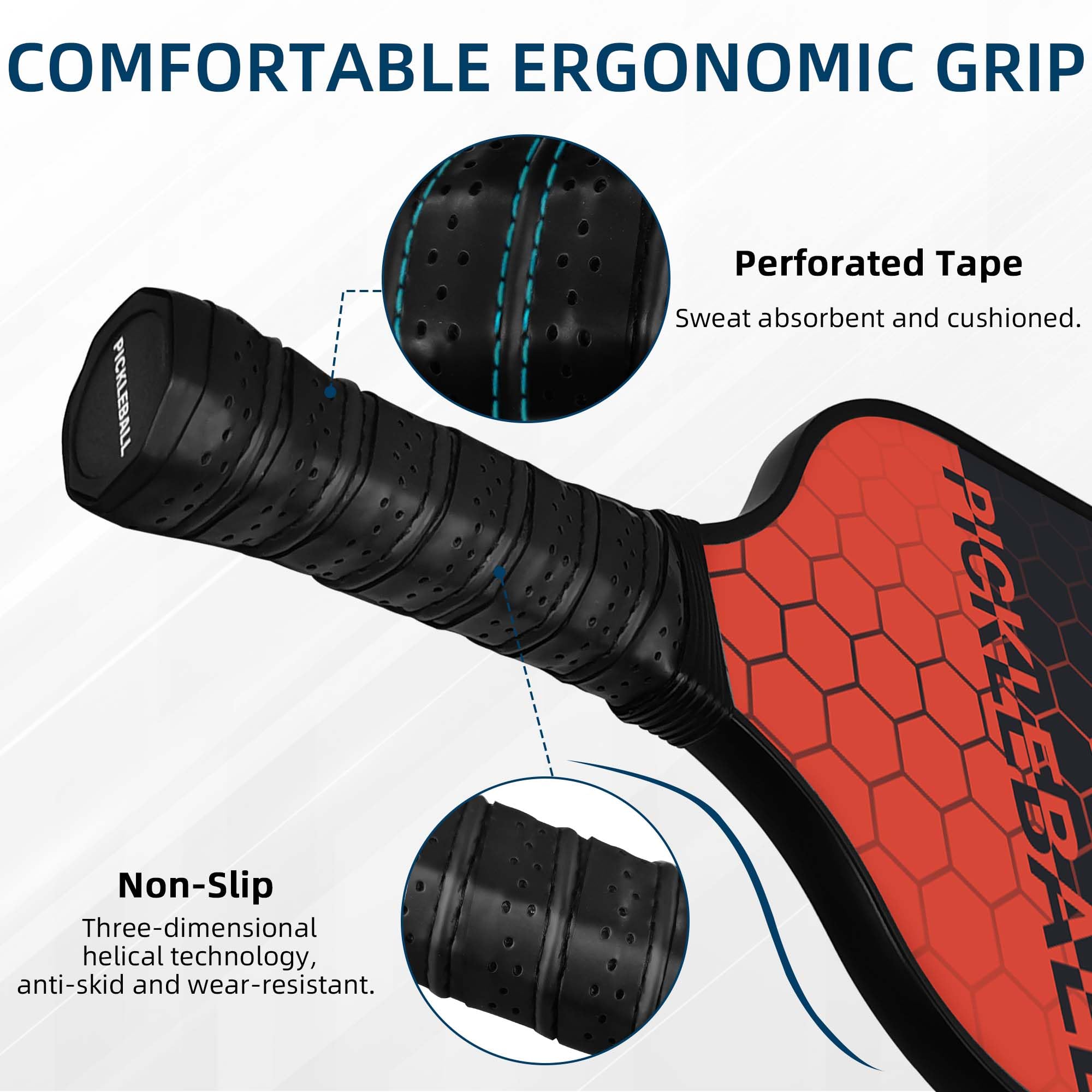 Pickleball Set, Racchette da Pickleball con 4 Palline e Borsa Portatile, Pickleball Paddles per Sport Indoor e Outdoor di Pickleball per Uomini donne