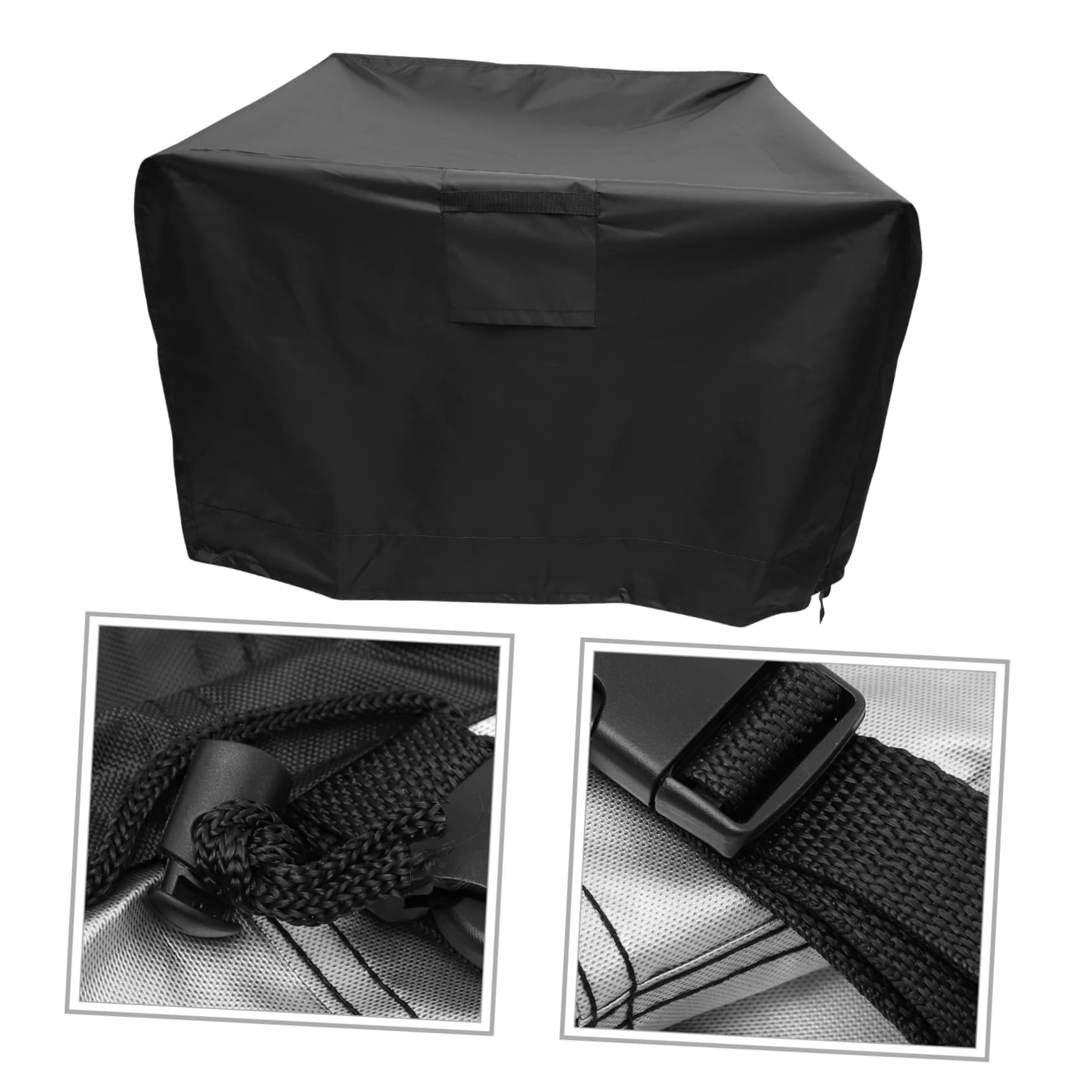 Toyvian Copertura Copri Bbq Resistente per Barbecue da Esterno Nero Oxford 420d Protezione UV e Installazione Semplice per Giardino e Terrazzo
